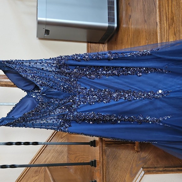 Jovani Royal Blue Formal Mermaid Dress - Picture 7 of 12